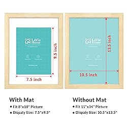 LaVie Home 11x14 Picture Frame Beige Oak Wood