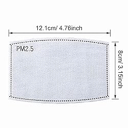 100 Pcs Activated Carbon PM2.5 Mask Filter Paper 5