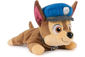 Paw Patrol GUND Chase Plush, Official Lounging Chase Plush Toy, Weighted Stuffed Animal, Sensory Toy for Ages 1 and Up, 8”