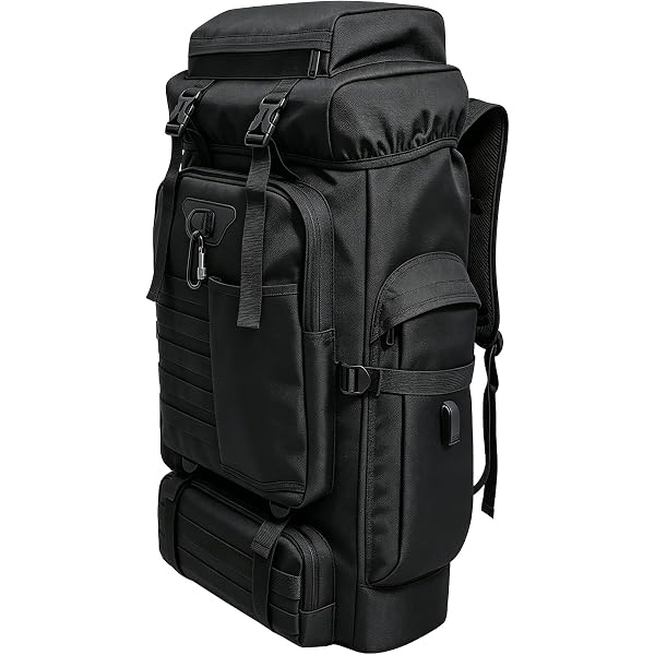 Amazon.com: FangDaLe Camping Rucksack 100L Backpack Hiking Bag Waterproof  Large Outdoor Travel Backpack for Men and Women, Black Body With Orange :  Sports & Outdoors
