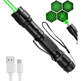 [Professional] Rechargeable Green Laser Pointer High Power Green Beam Light Long Distance Range for TV/LED/LCD Screens Tactical Flashlights Presentation Office/Outdoors/Astronomic/Construction [003]