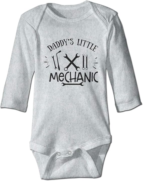 NMDJC CCQ Daddy's Little Mechanic Baby Bodysuit Humor