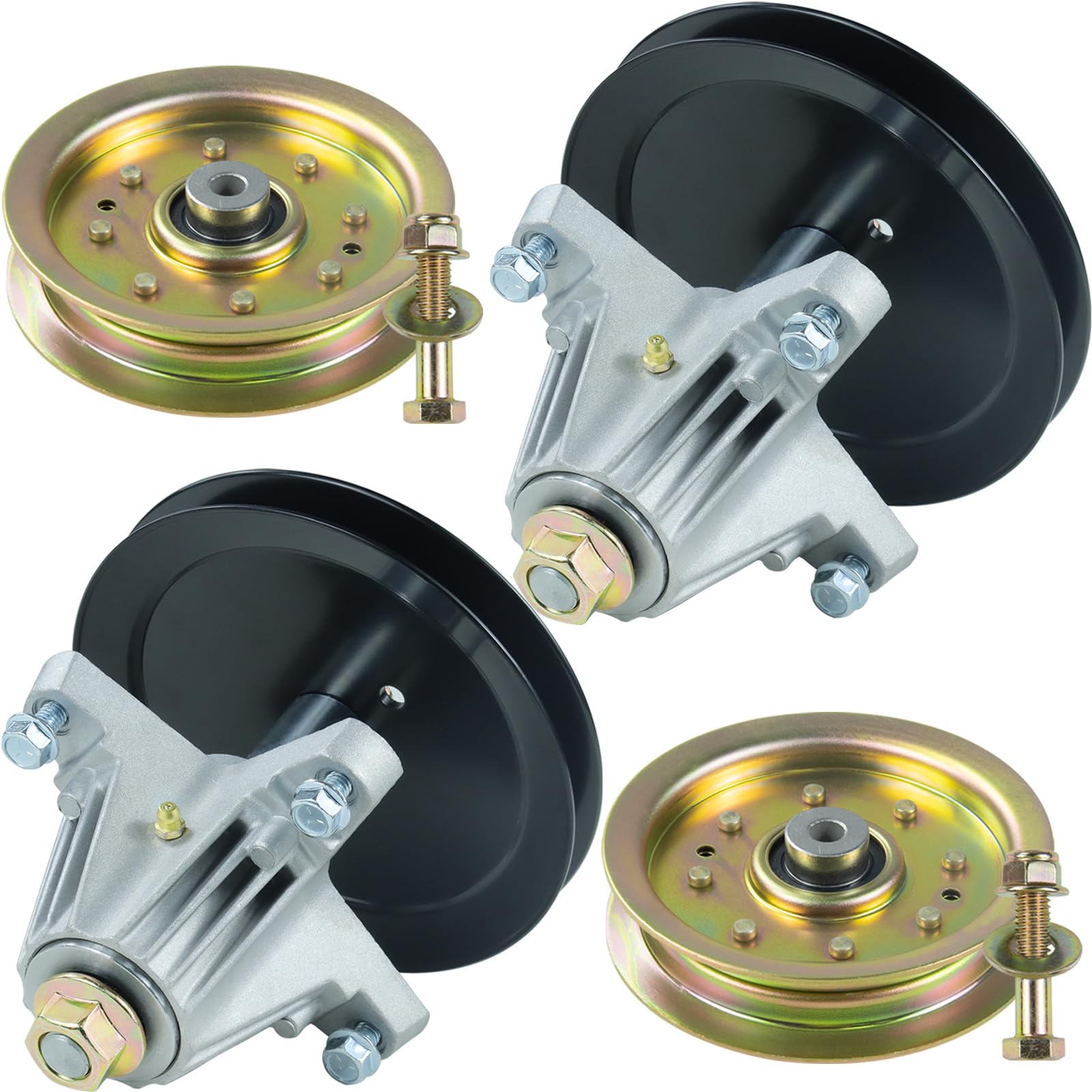 Photo 1 of GELASKA 2 Pack 918-04865 Spindle with 756-04129 Pulley Replaces 918-04865A Deck Spinlde, 618-04865A, 918-04636, 918-04636A, 918-04865AS for Cub Cadet LTX1045, LTX1046, LTX1046VT, LT2000 LT2500 Tractor