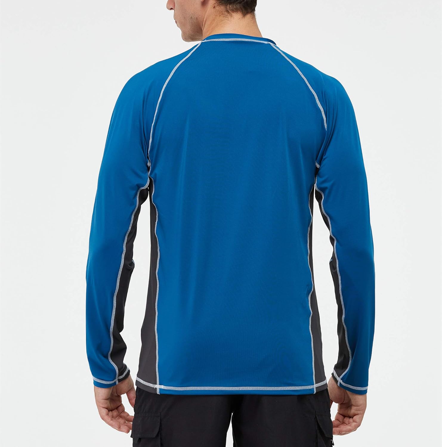 SLYRAIME Mens UPF 50+ Quick Dry Sun Protection Beach Swim Shirt Running Long Sleeves Workout Tops | 