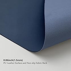 Compact Leather Desk Mat - Small Non-Slip PU Desk