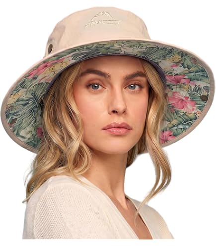 Cooling Sun Hat UPF 50+ Wide Brim Ponytail Hole Water Repellent Packable Hiking Beach Sun Hat with Ponytail Hole UPF 50+ UV Protection  main image 4