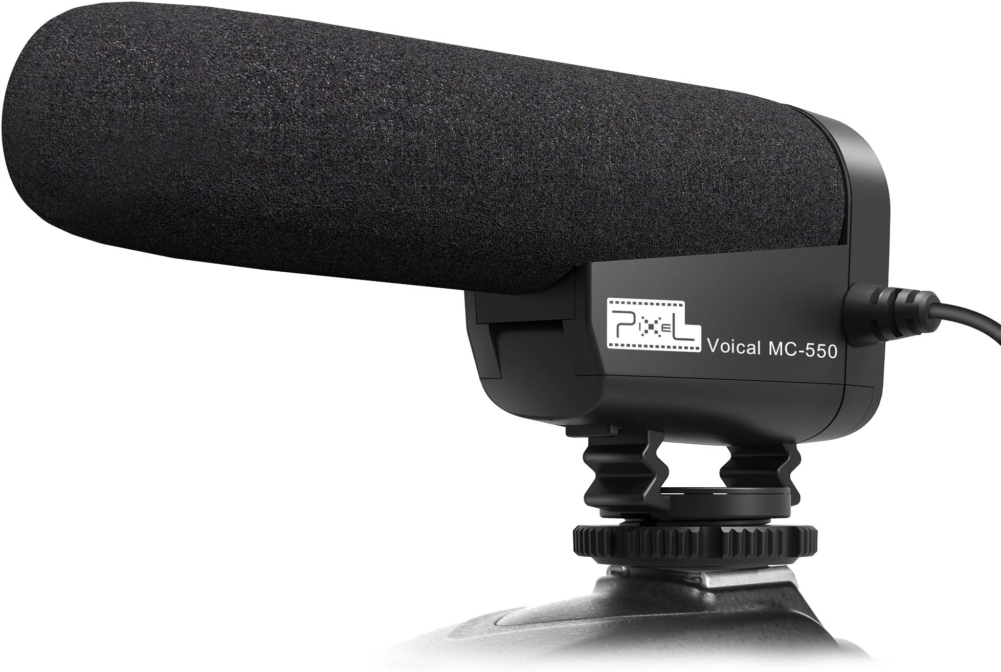 PIXEL MC550 Camera Microphone, Directional Shotgun Video Mic for Camcorder and DSLR Camera, 3.5mm Jack