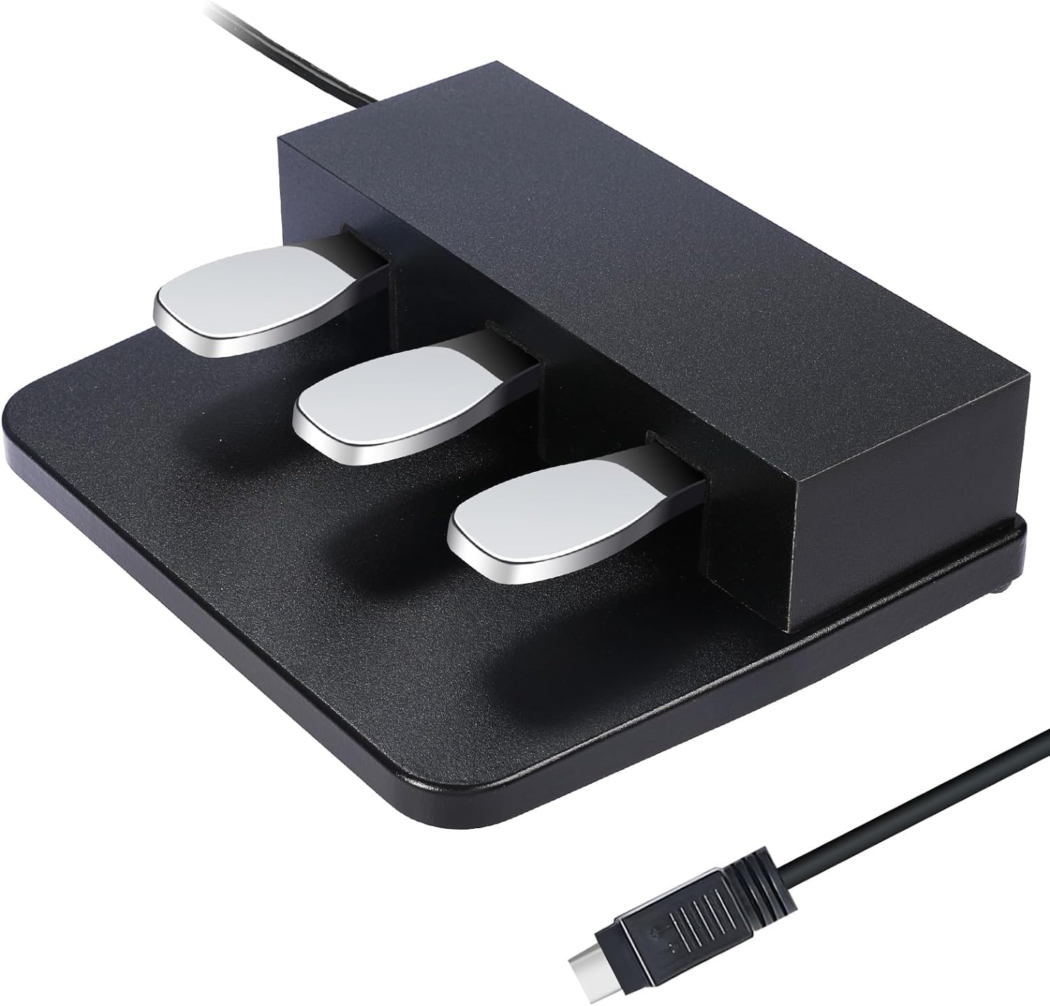 ATNEDCVH 3-Pedal for Digital Keyboard Piano,3 Pedal Unit Compatible for Yamaha DGX640,DGX650, DGX660,KBP500, KBP1000, KBP2000, KBP3000 Electric Piano (Black)