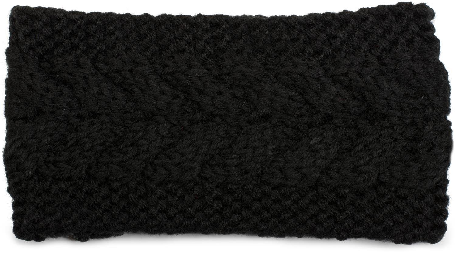 styleBREAKER headband chunky knit with plait pattern, hairband, headband, ladies 04026005, Colour:Black โ image 1