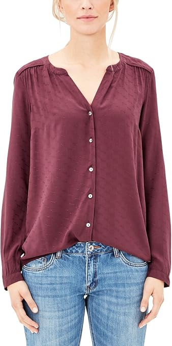 Produktbild von Damen Bluse Langarm Mit Blüten Print Von S.Oliver Bei