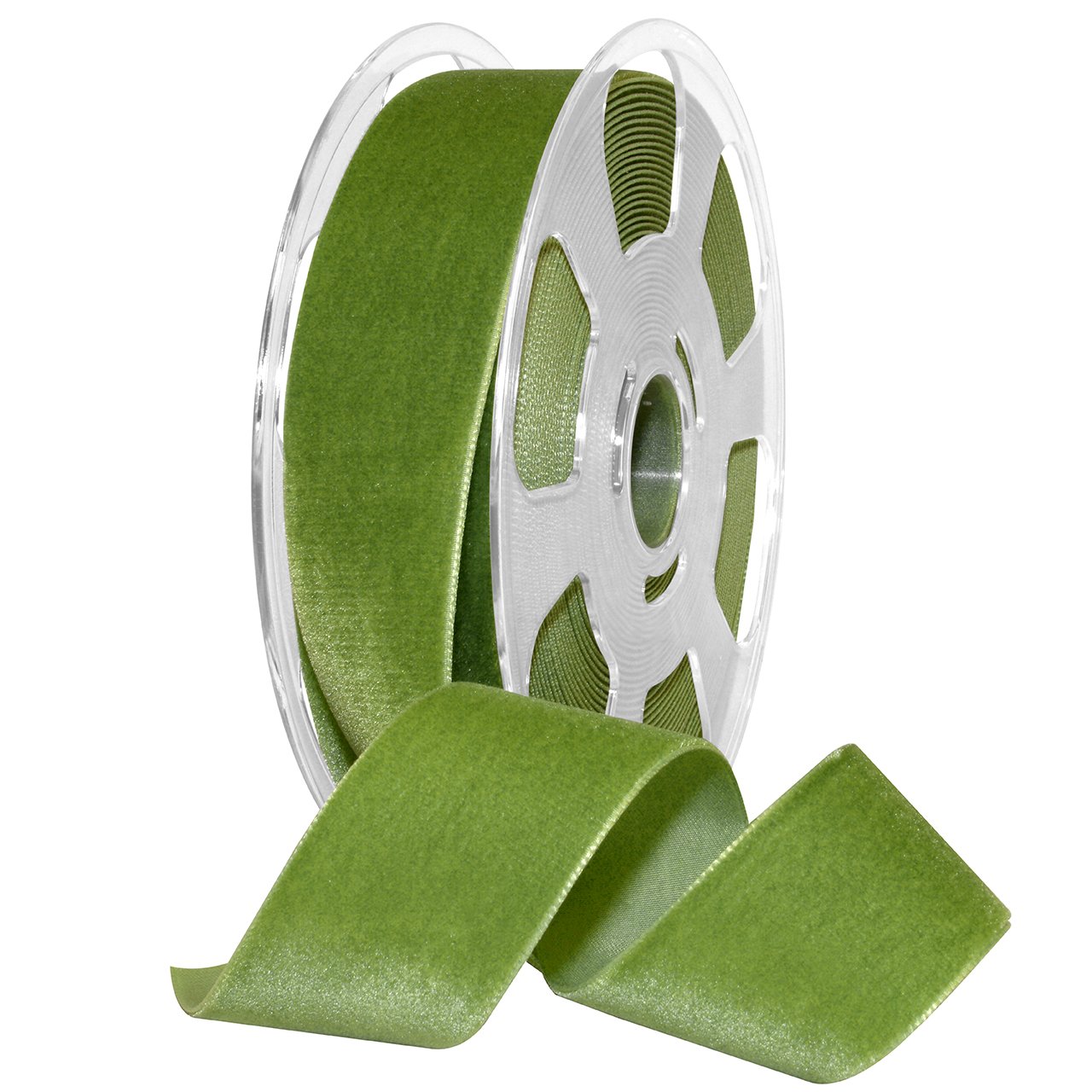 Morex Ribbon Nylon, 1 1/2 inches by 11 Yards, Kiwi, Item 01240/10-611 Nylvalour Velvet Ribbon 1 1/2″ x 11 yd