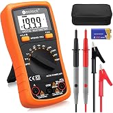 Neoteck Auto-Ranging Digital Multimeter with Backlit LCD,2000 Counts | Measures AC/DC Voltage/Current Resistance Capacitance Frequency Diode Continuity; includes Test leads for Automotive-Orange
