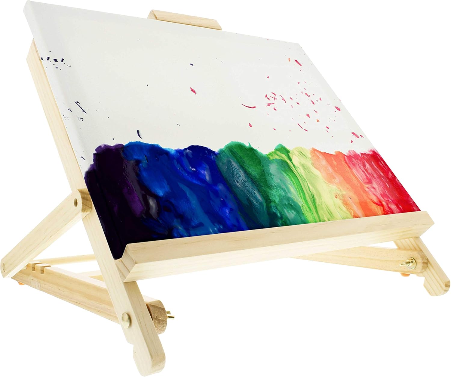 US Art Supply 33 Piece Custom Artist Acrylic Painting Set with Table Easel, Paint, Canvas and Accessories