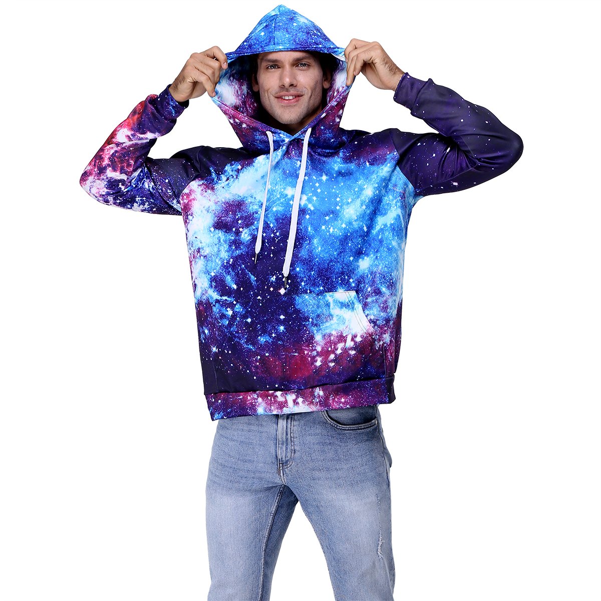 Youvimi Unisex 3d Printed Drawstring Pockets Pullover Sweatshirt Hoodie Hooded Sweatshirt