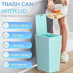 RTWDKFQ 3 Pack 4 Gallon Bathroom Small Trash Can