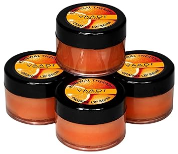 Vaadi Herbals Lip Balm, Orange and Shea Butter, 10gms x 4