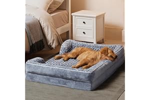 WNPETHOME Dog Beds for Large Sized Dogs, Washable Orthopedic Dog Couch Sofa Bed with Waterproof Lining & Non-Skid Bottom for Pet Sleeping