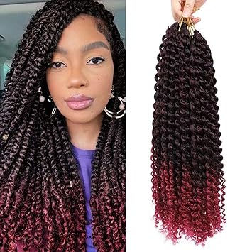 Amazon Com Feel Me 6packs Passion Twist Hair 18inch 1b Burgundy
