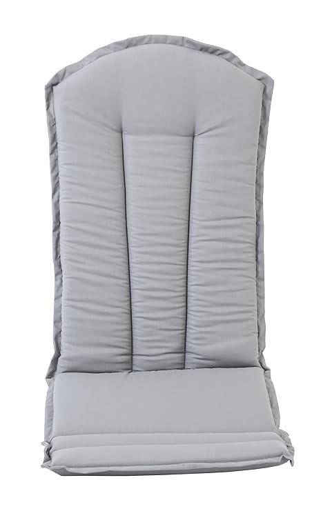 Ambientehome Sitzkissen und Rückenkissen für Adirondack Chair Falun, grau, Hochlehner Auflage Kissen