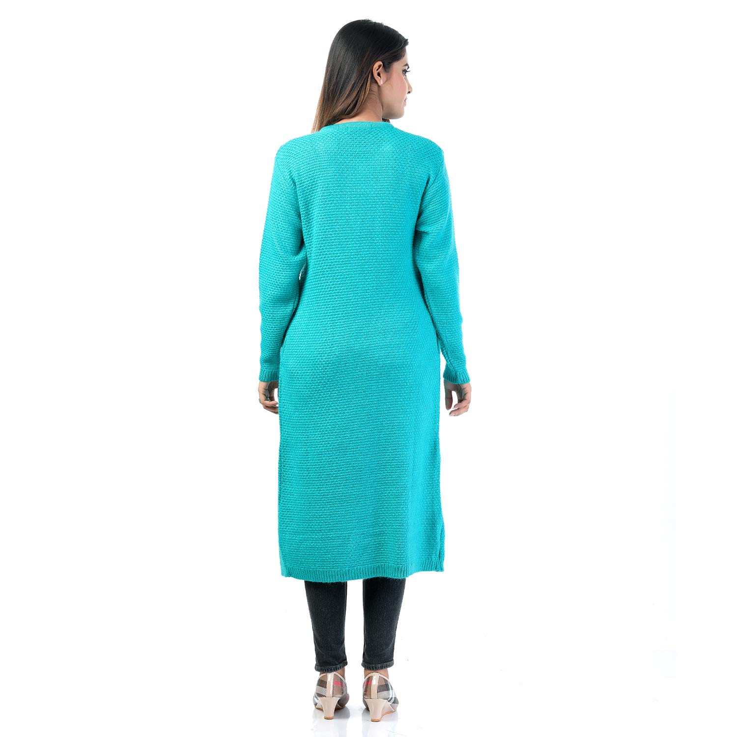 dynamis women winter sweater turquoise