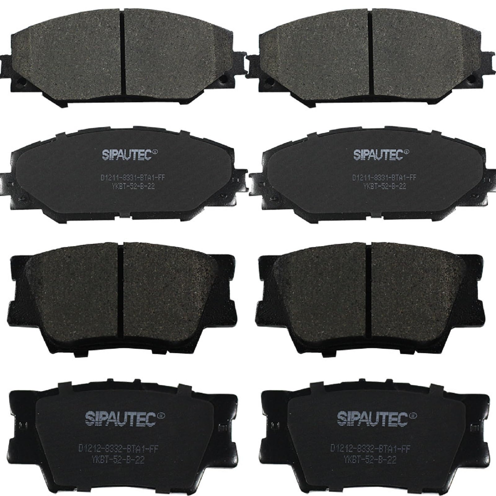Photo 1 of SIPAUTEC-8pcs Front and Rear Ceramic Disc Brake Pads Set Replacement For 2013-2018 Toyota RAV4 XLE only
