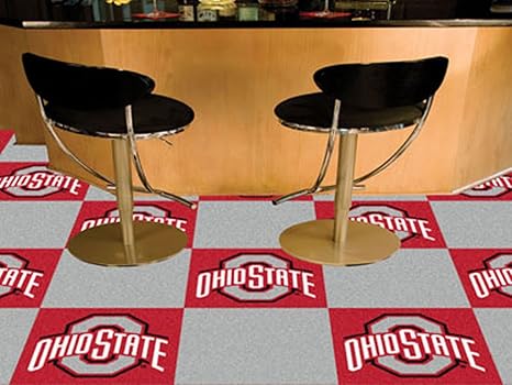 Amazon Com Ohio State Buckeyes Ncaa 18 X 18 Carpet Tiles Home Kitchen