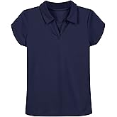 Nautica Girls' Short Sleeve Performance Polo