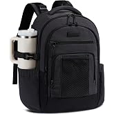 LOVEVOOK Laptop Backpack for Women,15.6 Inch Work Computer Teacher Bag | Large Cup Holder,Chest Buckle,Back Pad Shoulder Buckle,Waterproof,Mesh pocket,Business College Backpack,Teacher Bag,Travel