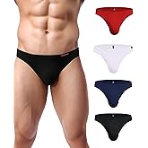 Avidlove Mens Bikini Underwear Low Rise Briefs Microfiber Underpants 4 Pack