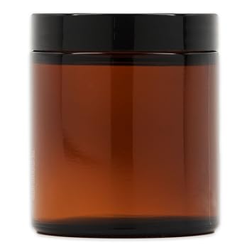 Download Amazon Com Medium Amber Glass Storage Jar With Air Tight Lid Beauty