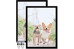 icariery 5x7 Picture Frame Set of 2, Black Photo Frames High Transparent Wall Gallery Desktop Horizontal Vertical for Canvas Collage Photo Poster Certificate 5 x 7 inches