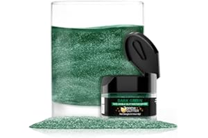 BAKELL Brew Glitter Dark Green Edible Drink Glitter 1x 4g Jar for Cocktails, Beer, & Beverages