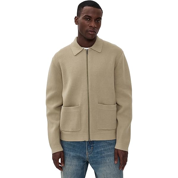NN07 Men's Blaze Boiled Wool Jacket, Khaki Beige, M at Amazon