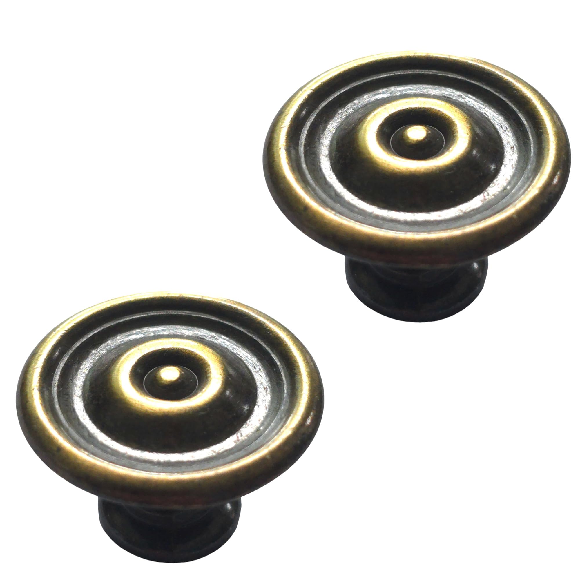 Universal Hardware Solid Cabinet Knob Vintage Style Decorative Drawer Pulls 608 Old Brass Finish (Pack of 2) โ image 1