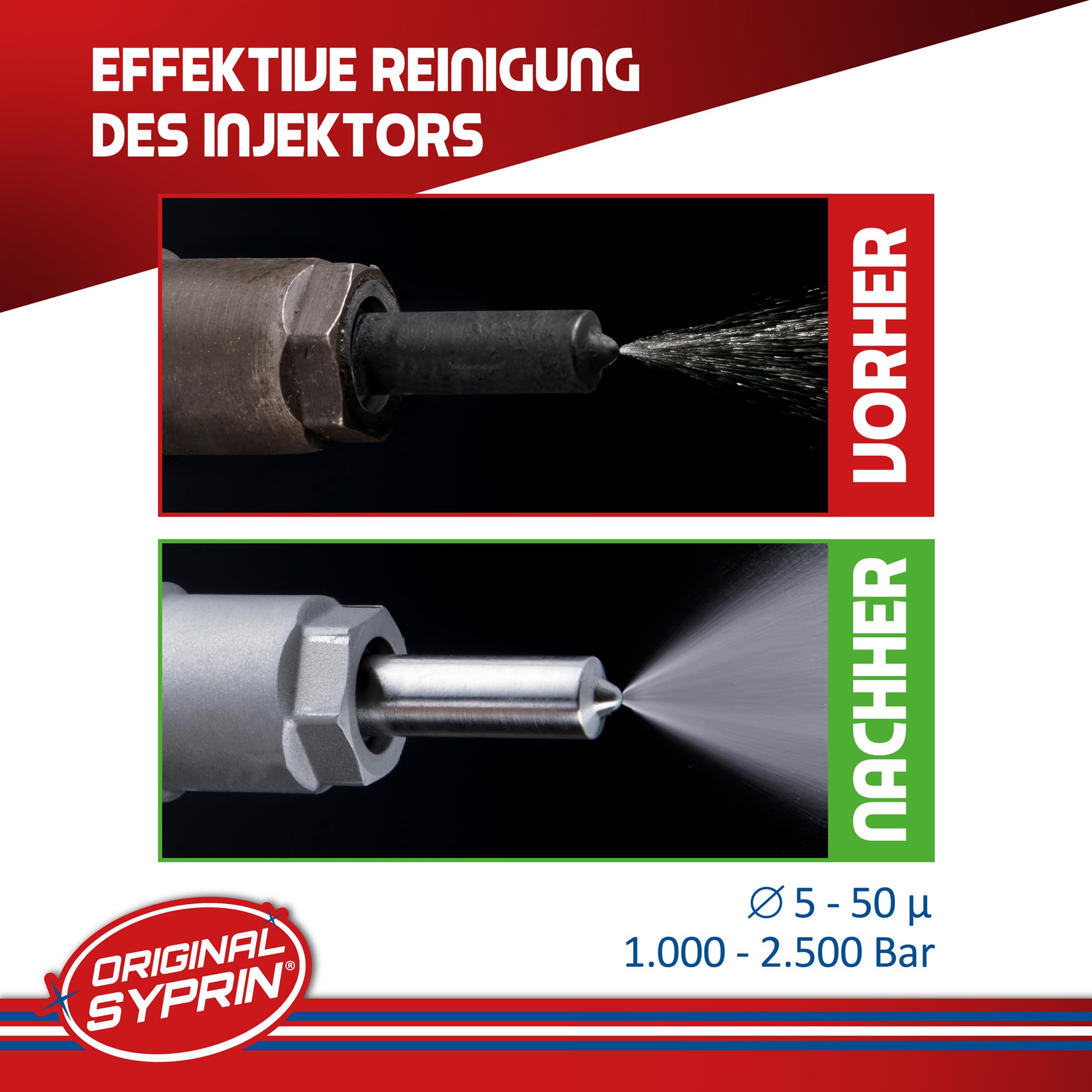 SYPRIN Original Diesel Additiv und Reiniger Bundle I Injektor-Reiniger Einspritzdüsen-Reiniger Diesel-Reinigung Diesel-Additive I Motorsystemreiniger Paket 5