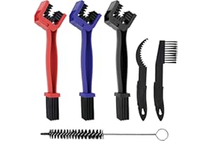 Wroskay 6-Piece Bike Chain Cleaner Kit with 3 Brushes & Cleaning Tools - for MTB, Motorcycle, E-Bike - Rust Removal & Maintenance