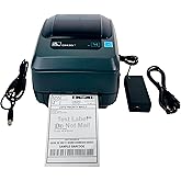 Zebra GX430T Thermal Transfer Barcode Label Printer 300 DPI – USB & Serial, GX43-102511-000 with AC Adapter & USB Cable (Renewed)