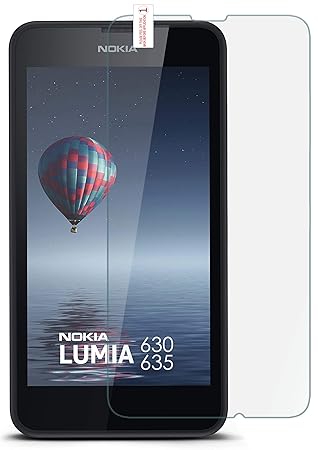 moex 9H Panzerfolie für Nokia Lumia 630 | Panzerglas Display Glasfolie [Tempered Glass] Screen Protector Glas Displayschutz-F