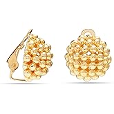 LeCalla 925 Sterling Silver Small Medium Clip On Earrings Non-Pierced Clip-On Stud Earring for Teen Women