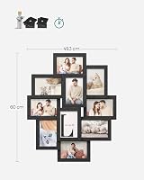 SONGMICS Collage Picture Frames 10x 4x6 Photos Wall Frame RPF20BK Ink Black view 3