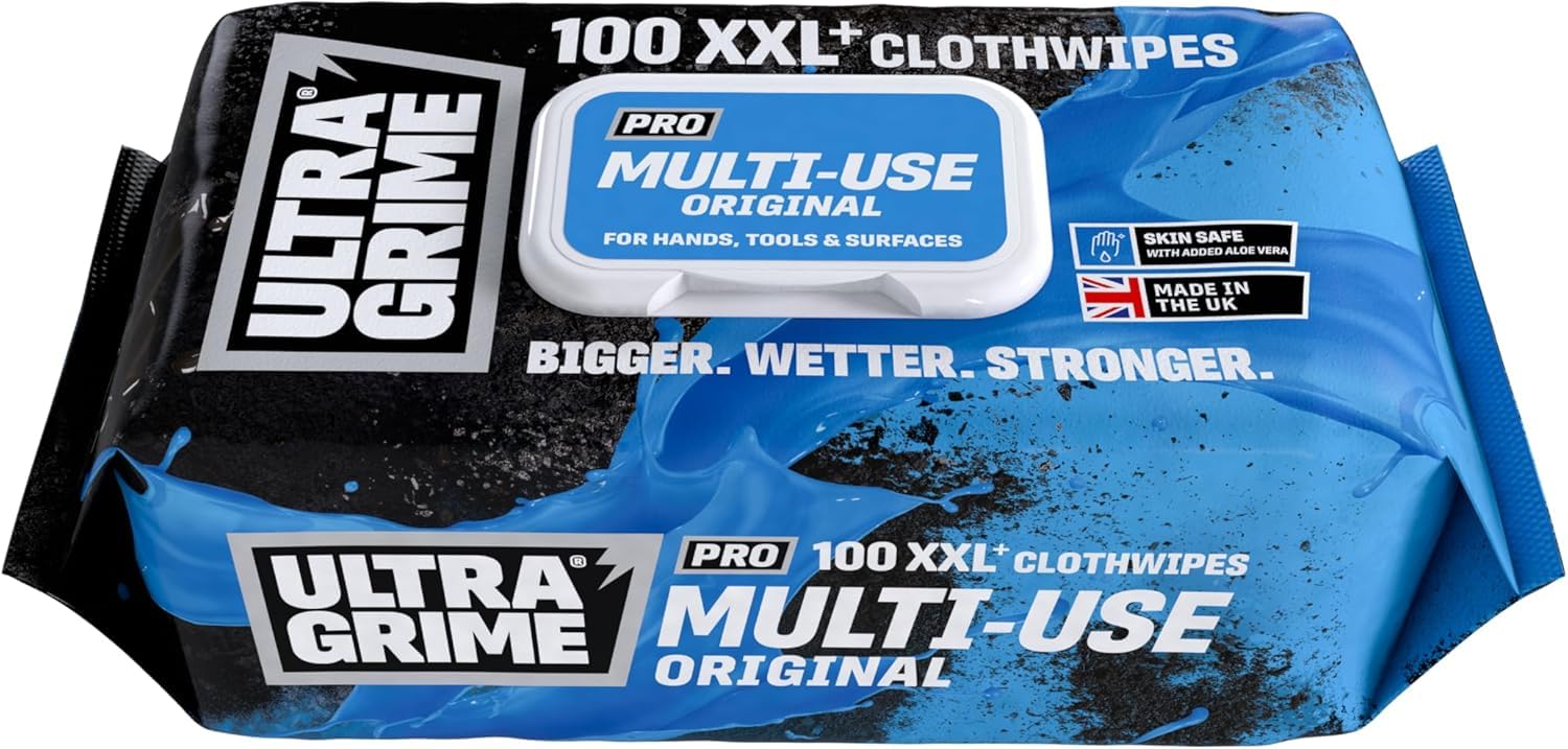 Uniwipe Ultragrime Huge Multipurpose Cleaning Wipes - Pack of 100