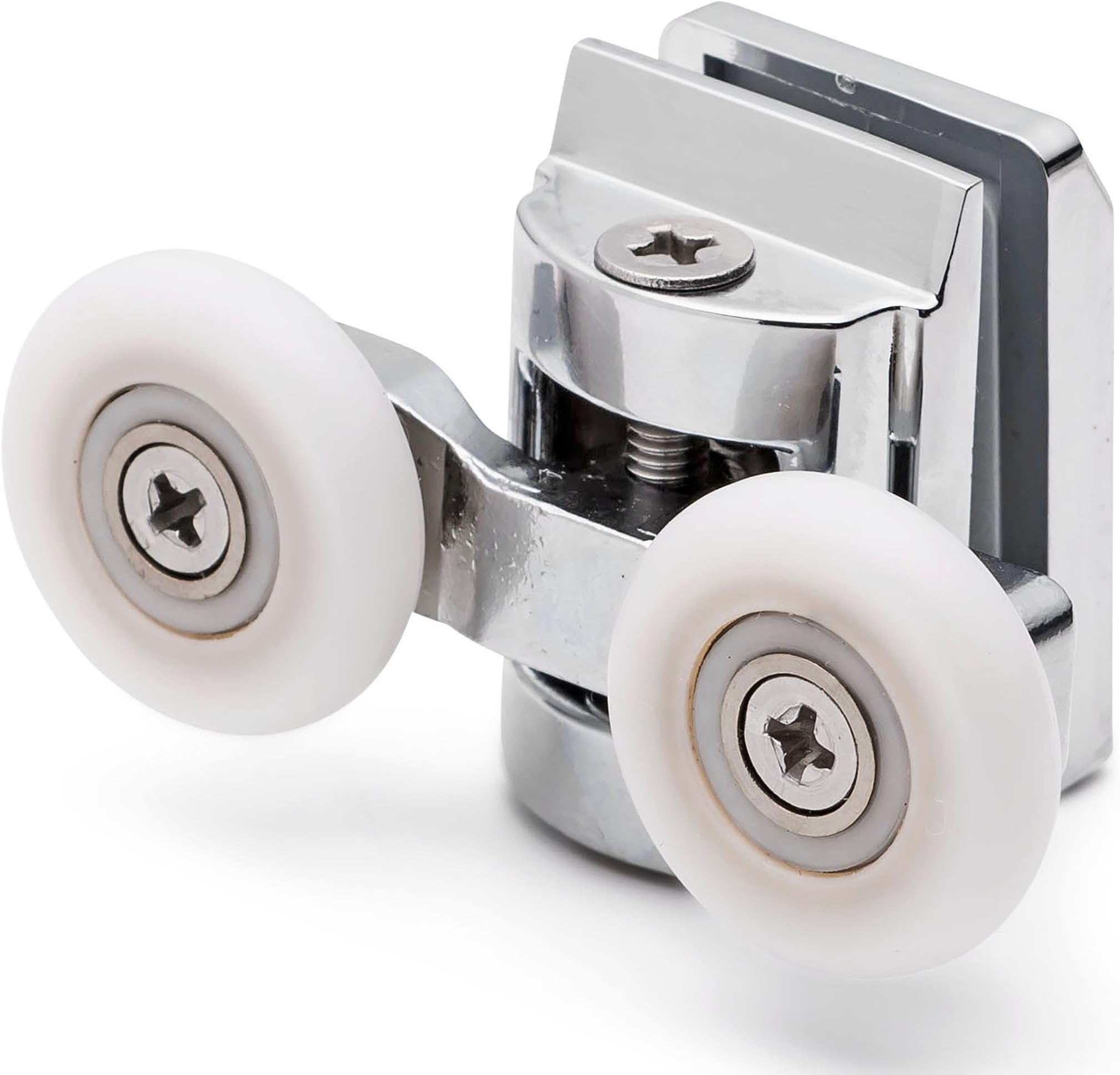 2 x Twin Top Zinc Alloy Shower Door Rollers/Runners/Wheels 25mm Wheel Dia 6mm Wheel Thickness L067
