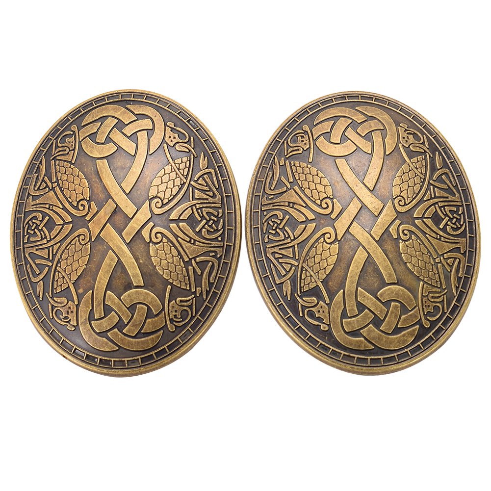 GRACEART Medieval Viking Brooch (1 X Pair), One size, Bronze