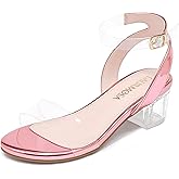 LAURMOSA High Heels for Kids Open Toe Dress Shoes for Girls Ankle Strap Pump Shoes Flower Girl Sandals Wedding Party for Little Big Kids