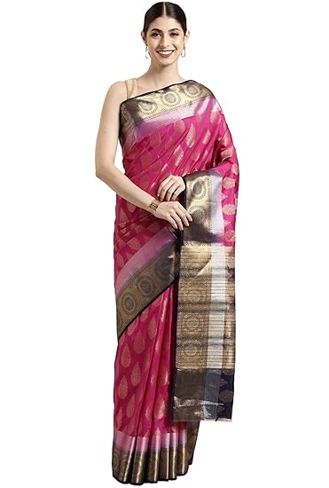 Womens Silk Blend Dupion Saree (CCOPFS13824; Magenta)