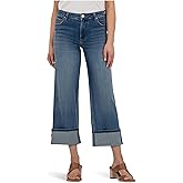 KUT from The Kloth Womens Charlotte High Rise Wide Leg Roll Up