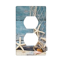 Pznen Rustic Shell Coastal Outlet Covers Ocean