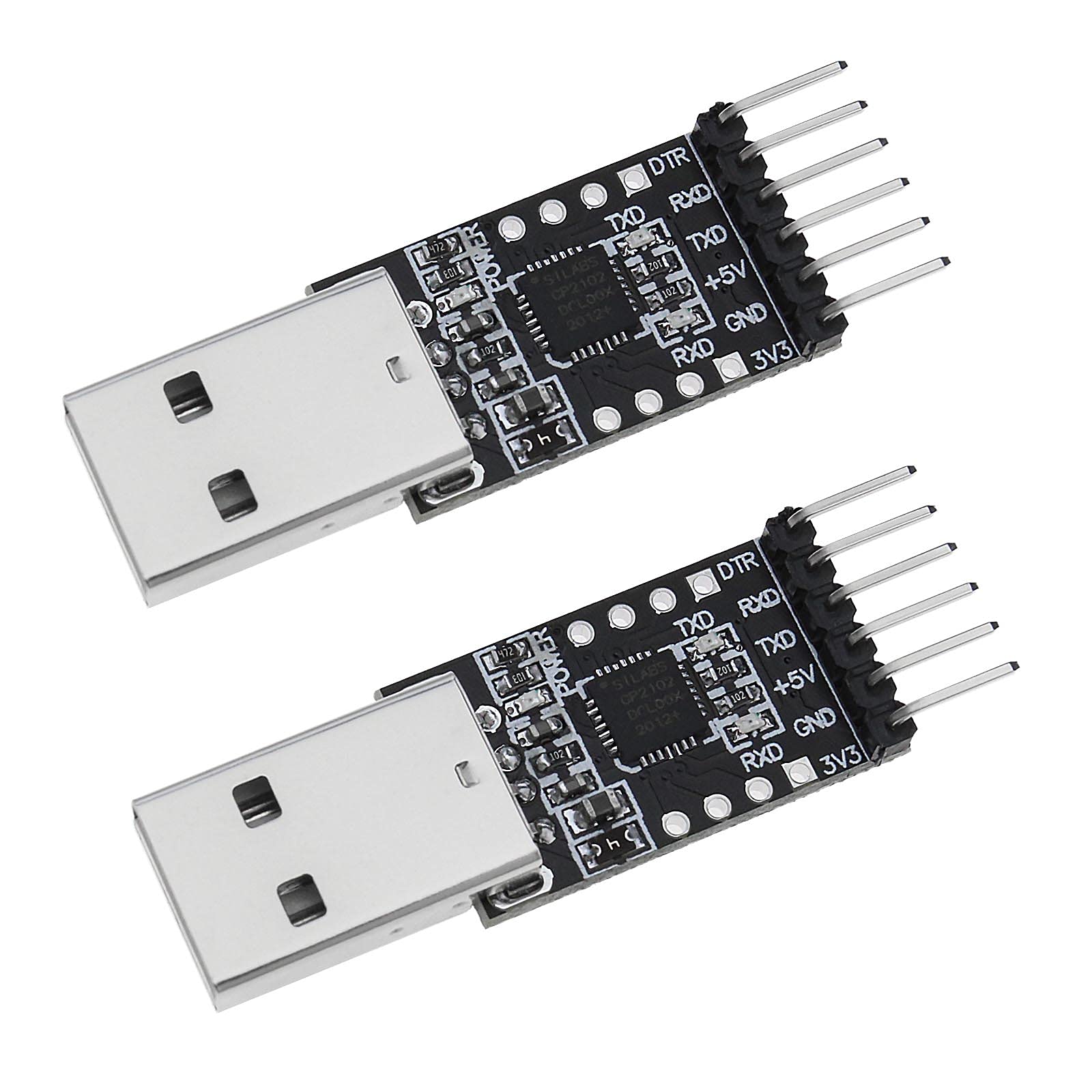 The Lord of the Tools 2x CP2102 Module USB to TTL 6Pin Serial Converter Downloader for UART STC Compatible with Window 7 8 10 98SE MAC OSX