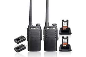 Retevis RT47 Long Range Walkie Talkies for Adults,IP67 Waterproof Two Way Radio,VOX Handsfree, 1100mAh Rechargeable 2 Way Rad