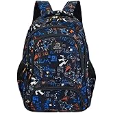 MYGOO Primary School Backpack | Doubleday Collection for Boys | 17" Gamer Black Design | Perfect for Teens
